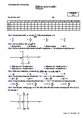 Kiểm tra môn Toán khối 12 - Mã đề thi 132